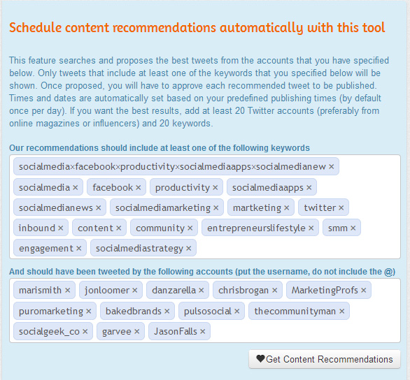 content recommendation tool