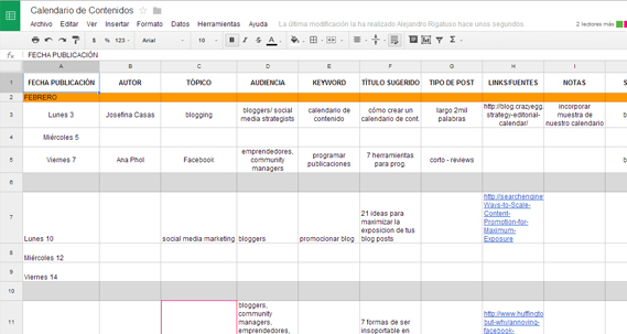 crear un calendario de contenido como lo hacemos en Postcron