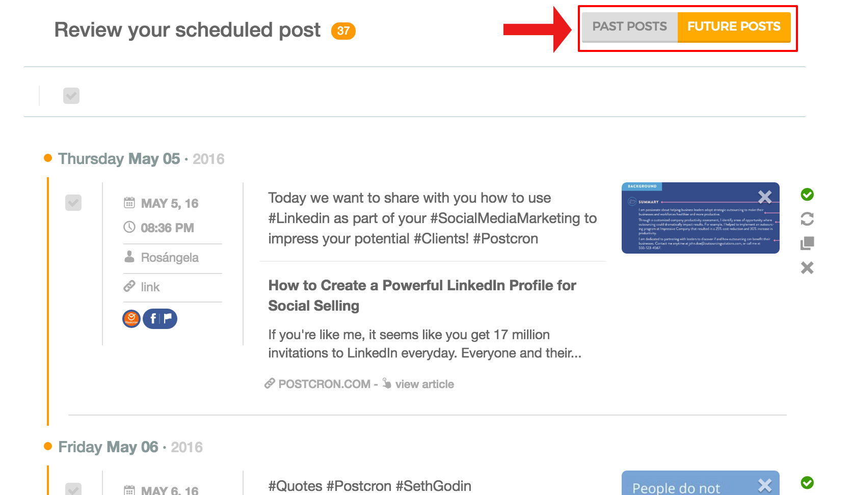review-scheduled-posts-on-Postcron