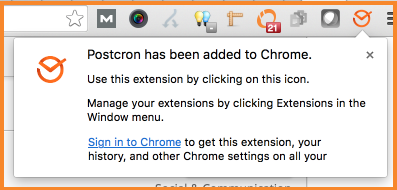 Postcron Extension for Chrome