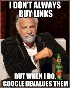 seo techniques don't buy links meme