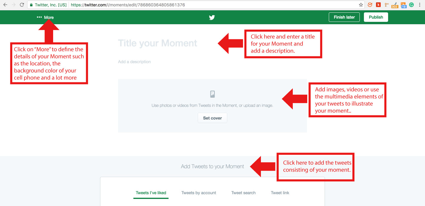 Learn how to use the Twitter´s Moments function, step by step!..