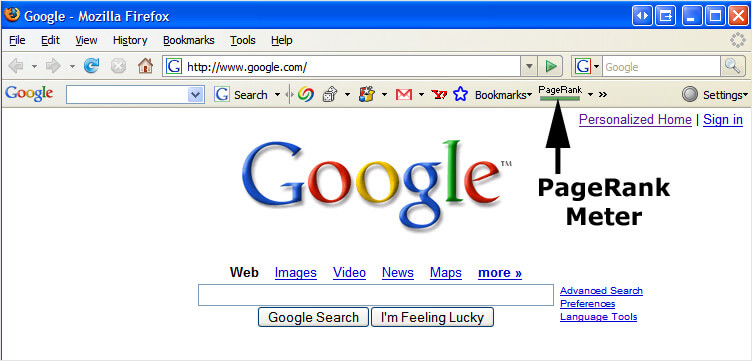 google pagerank primera version