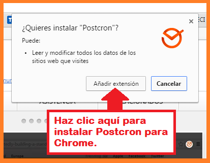 Cómo usar Postcron para Chrome