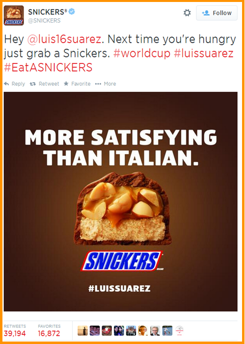 visual content snickers twitter ad