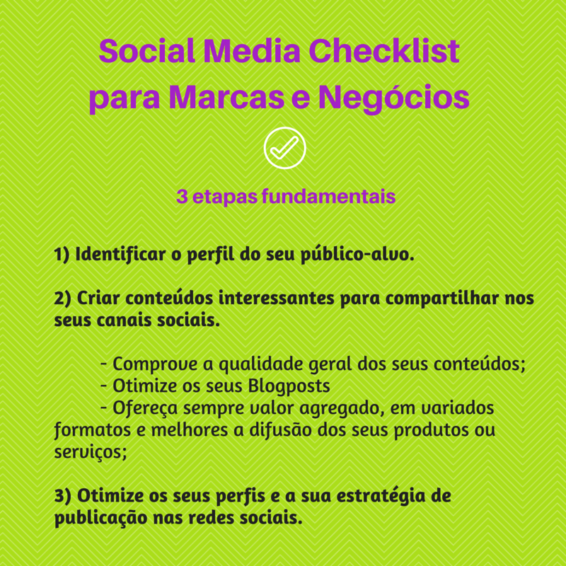 Social Media Checklist para Marcas e Negócios